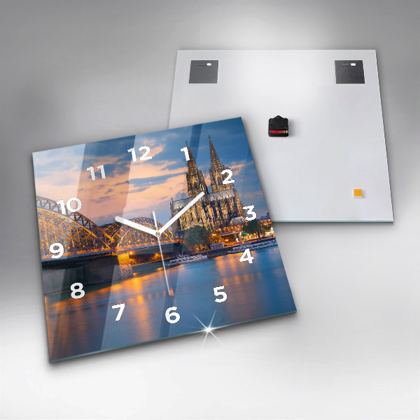 Square wall clock View of the town hall