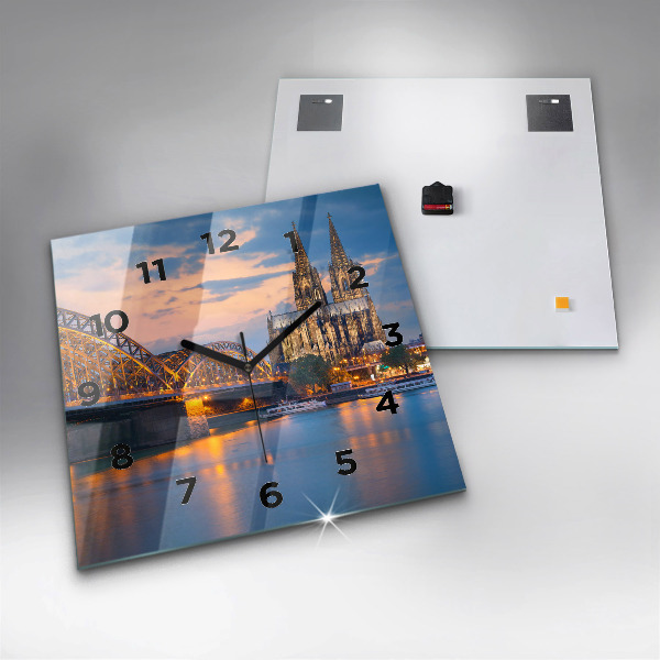 Square wall clock View of the town hall