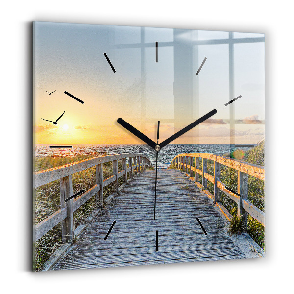 Square wall clock Beach Holidays