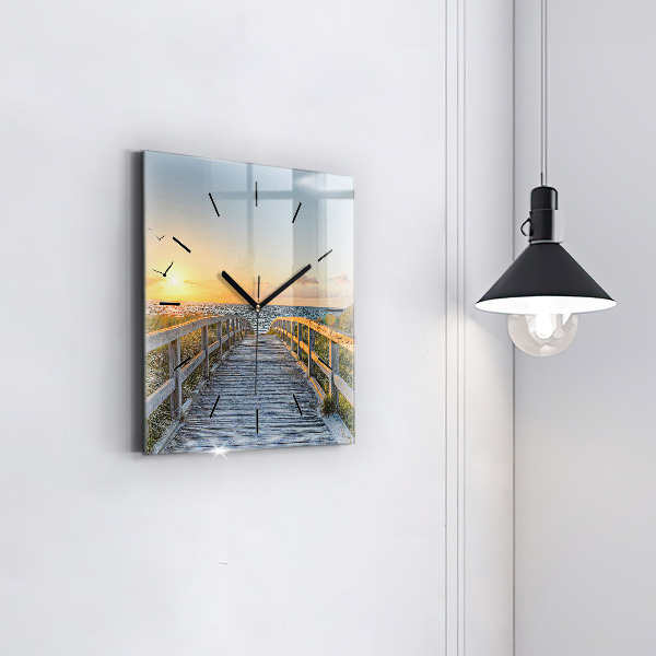 Square wall clock Beach Holidays