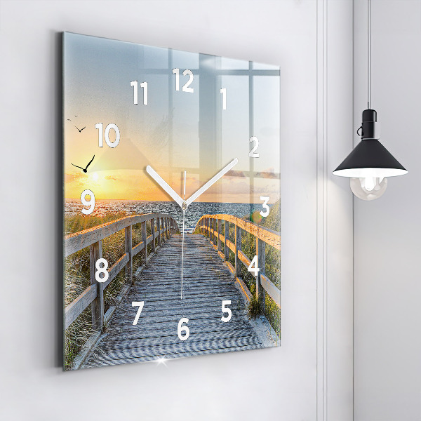 Square wall clock Beach Holidays