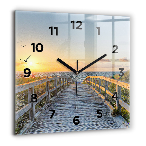 Square wall clock Beach Holidays
