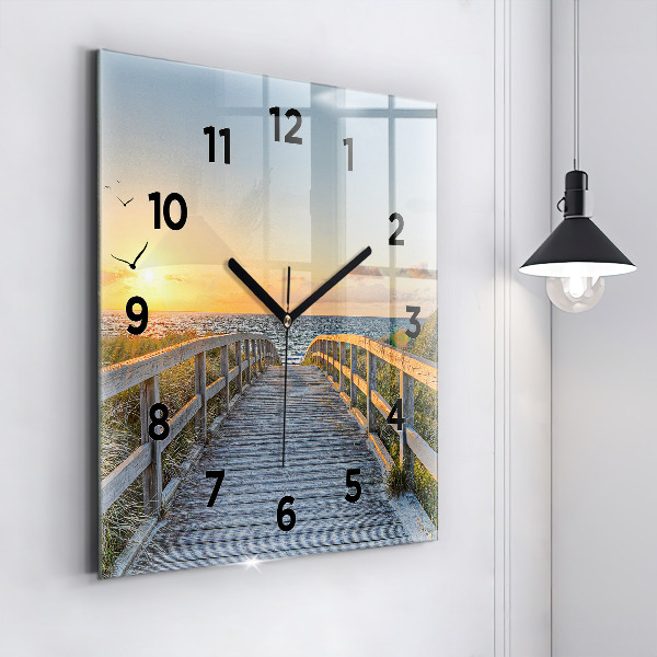 Square wall clock Beach Holidays