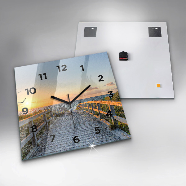 Square wall clock Beach Holidays