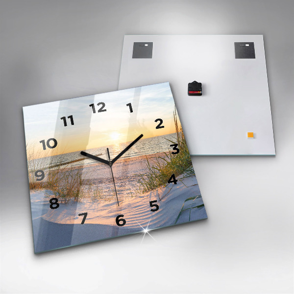 Square wall clock Sunset over the sea