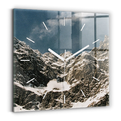 Square wall clock Watzmann Mountains