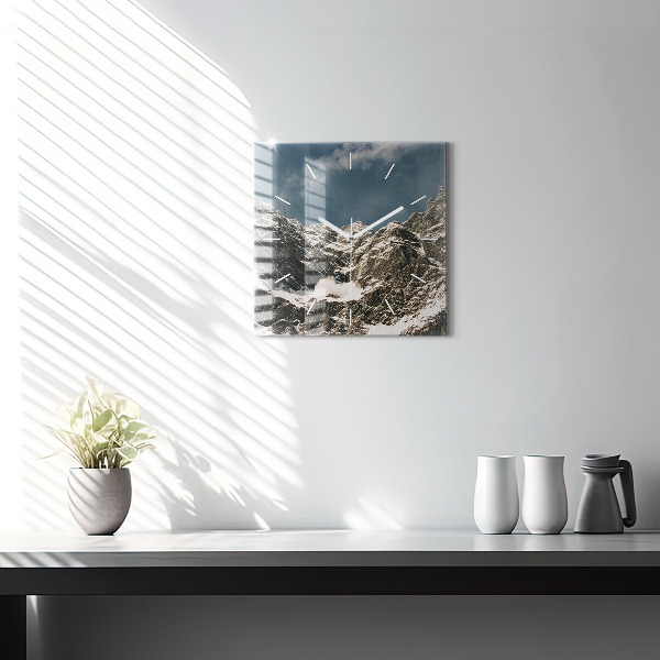 Square wall clock Watzmann Mountains