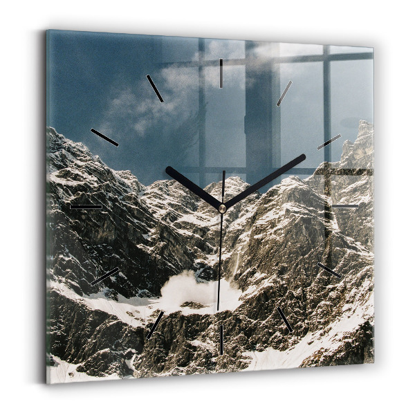 Square wall clock Watzmann Mountains