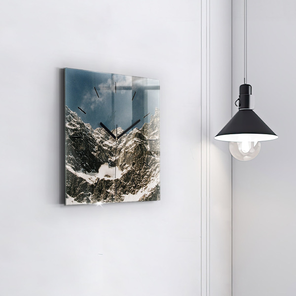 Square wall clock Watzmann Mountains
