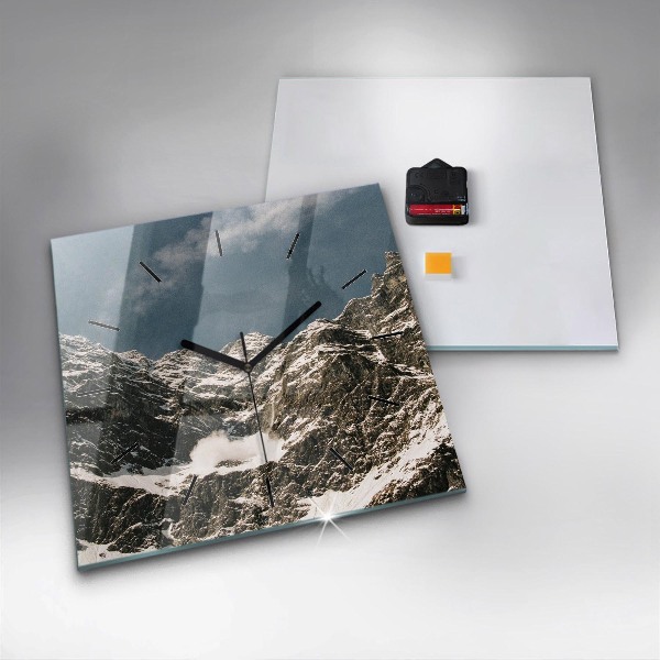 Square wall clock Watzmann Mountains