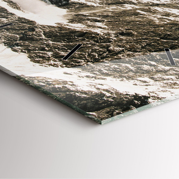 Square wall clock Watzmann Mountains