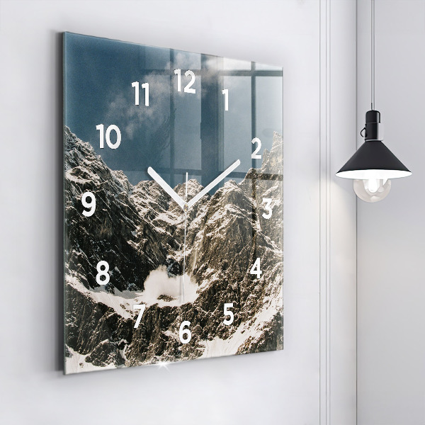 Square wall clock Watzmann Mountains