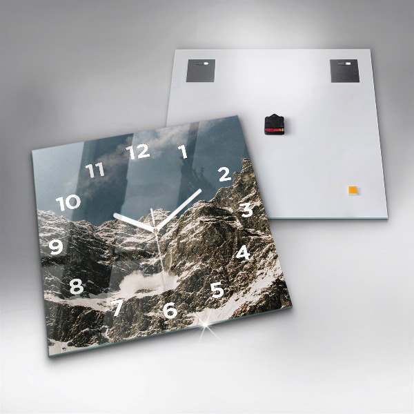 Square wall clock Watzmann Mountains
