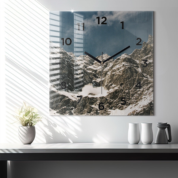 Square wall clock Watzmann Mountains