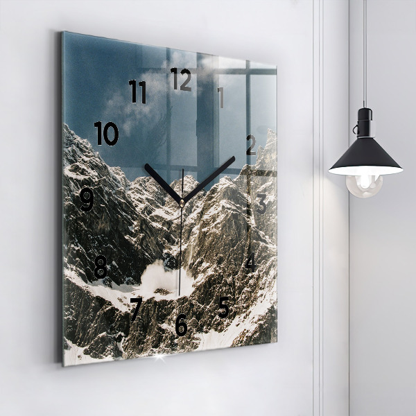 Square wall clock Watzmann Mountains