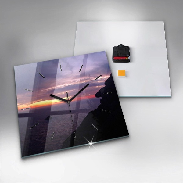 Square wall clock Stone head