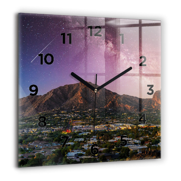 Square wall clock Mountain Landscape