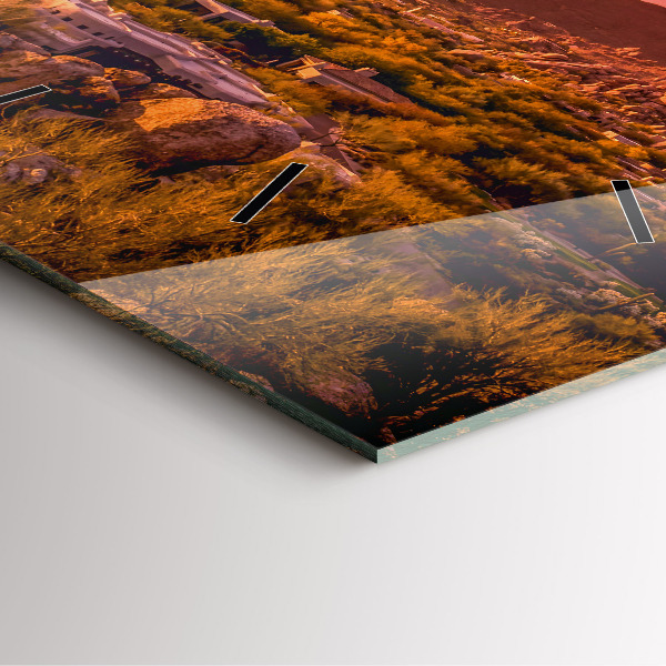 Square wall clock North Scottsdale Sunset