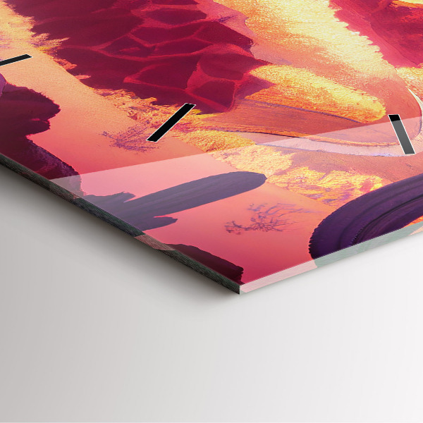 Square wall clock Arizona Desert