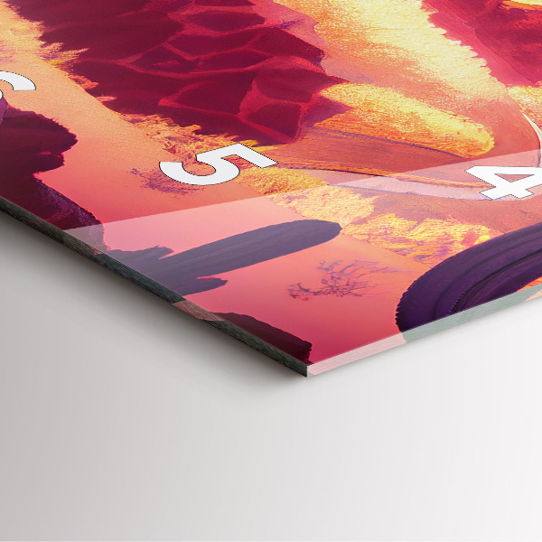 Square wall clock Arizona Desert