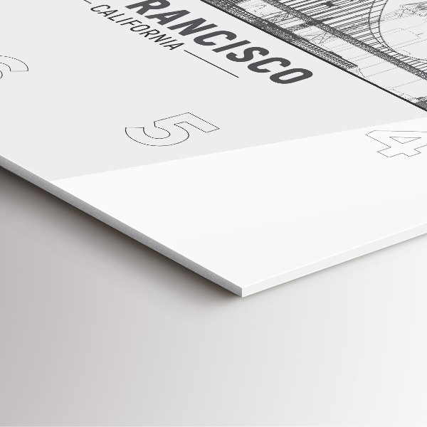 Square wall clock San Francisco Skyline