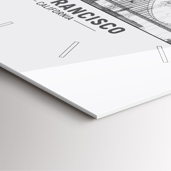 Square wall clock San Francisco Skyline