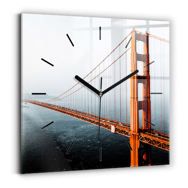 Square wall clock Golden Gate Bridge