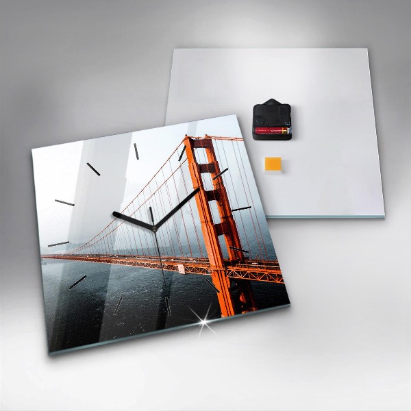 Square wall clock Golden Gate Bridge