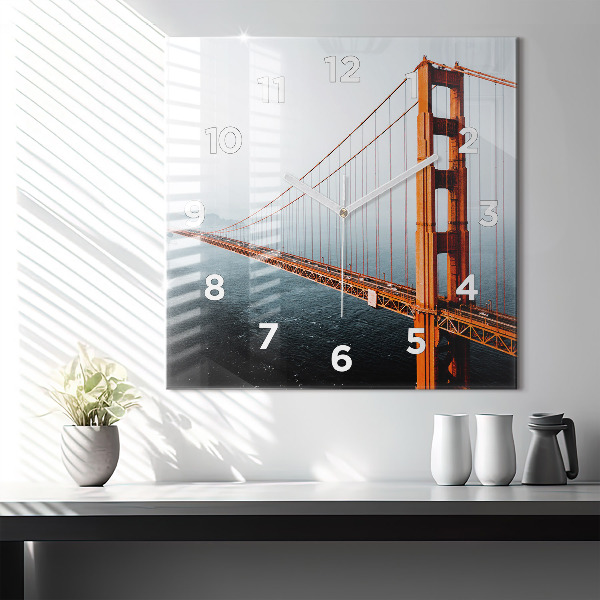 Square wall clock Golden Gate Bridge