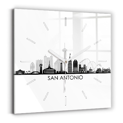 Square wall clock City of San Antonio Texas