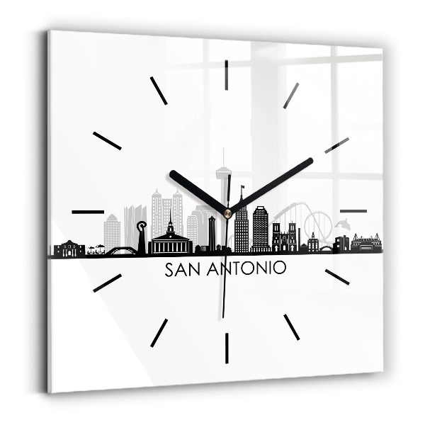 Square wall clock City of San Antonio Texas
