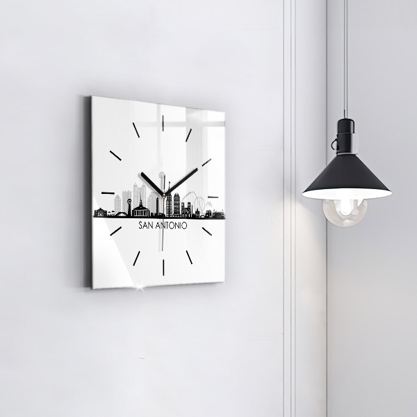 Square wall clock City of San Antonio Texas