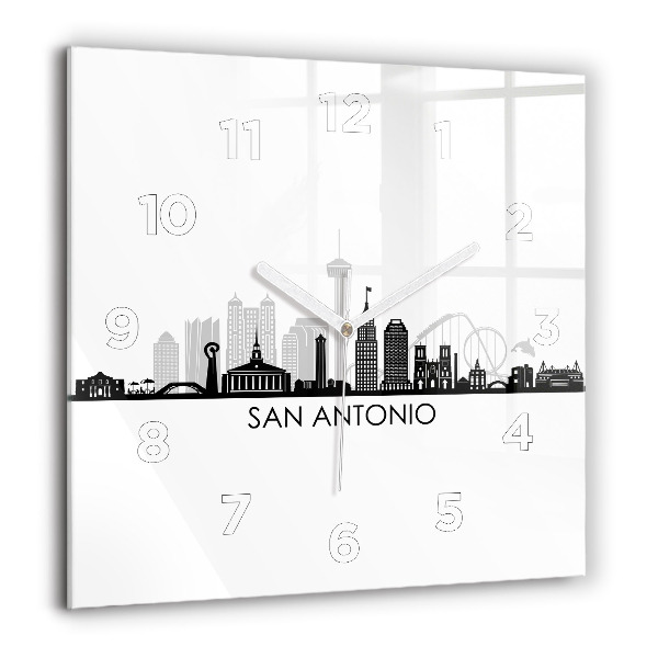 Square wall clock City of San Antonio Texas