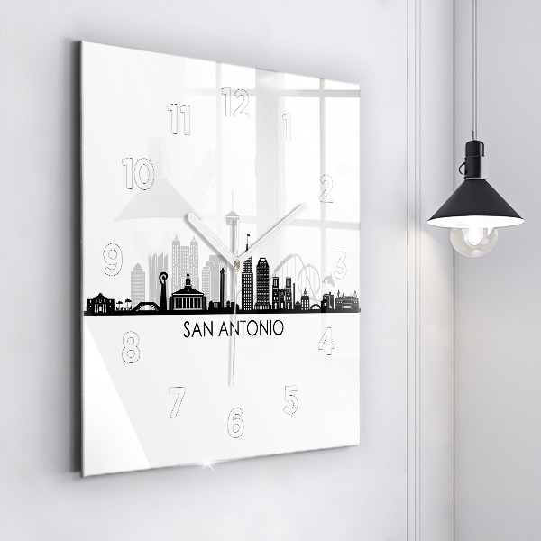 Square wall clock City of San Antonio Texas