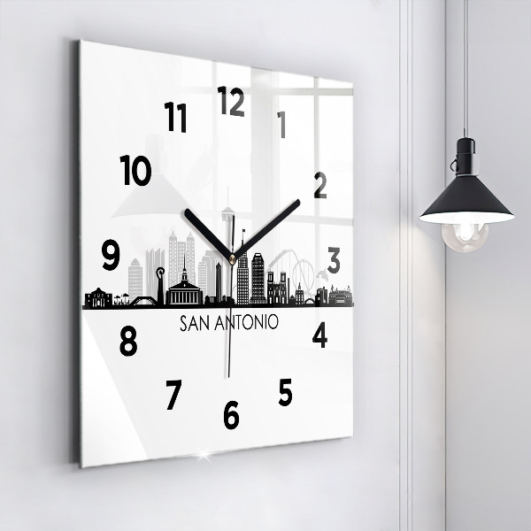 Square wall clock City of San Antonio Texas