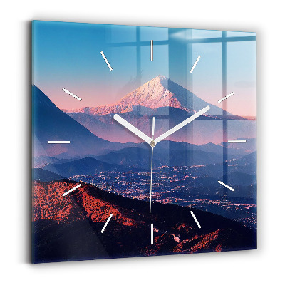 Square wall clock Mountains in San Antonio USA