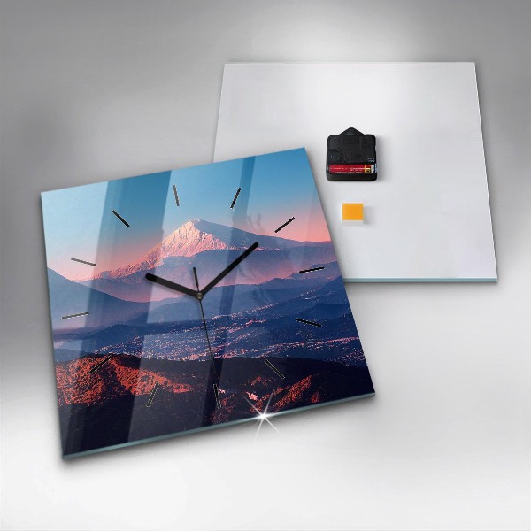 Square wall clock Mountains in San Antonio USA