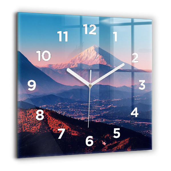 Square wall clock Mountains in San Antonio USA