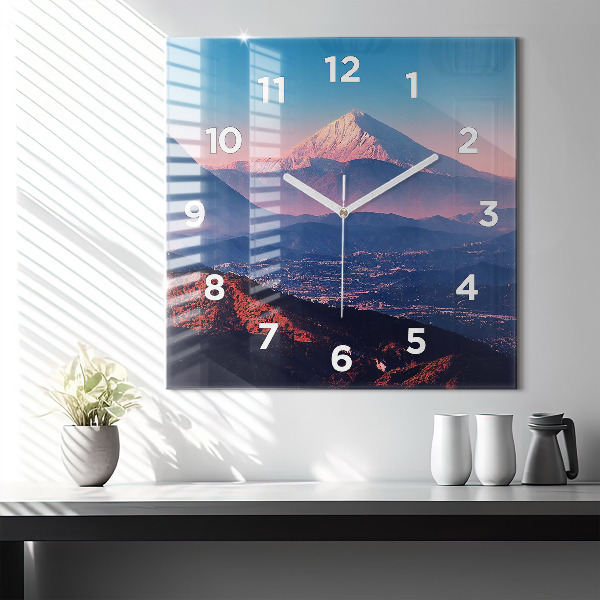 Square wall clock Mountains in San Antonio USA