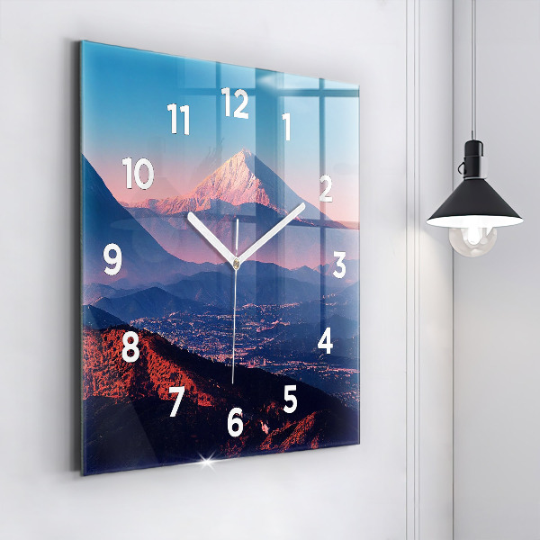 Square wall clock Mountains in San Antonio USA