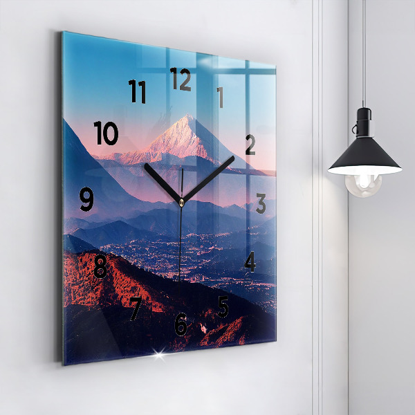 Square wall clock Mountains in San Antonio USA