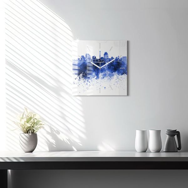 Square wall clock San Antonio Watercolors