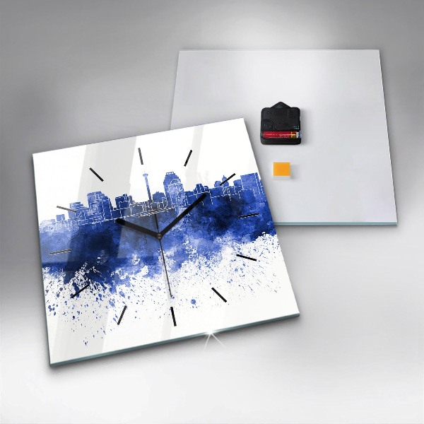 Square wall clock San Antonio Watercolors