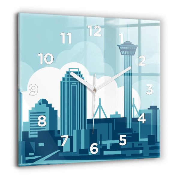Square wall clock Architecture in the USA