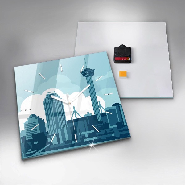 Square wall clock Architecture in the USA