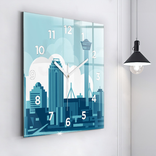 Square wall clock Architecture in the USA