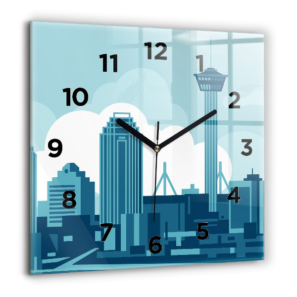 Square wall clock Architecture in the USA