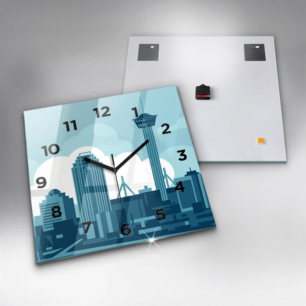 Square wall clock Architecture in the USA
