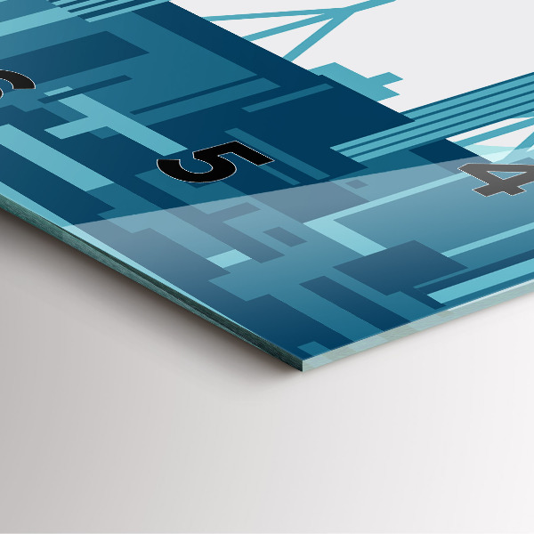 Square wall clock Architecture in the USA