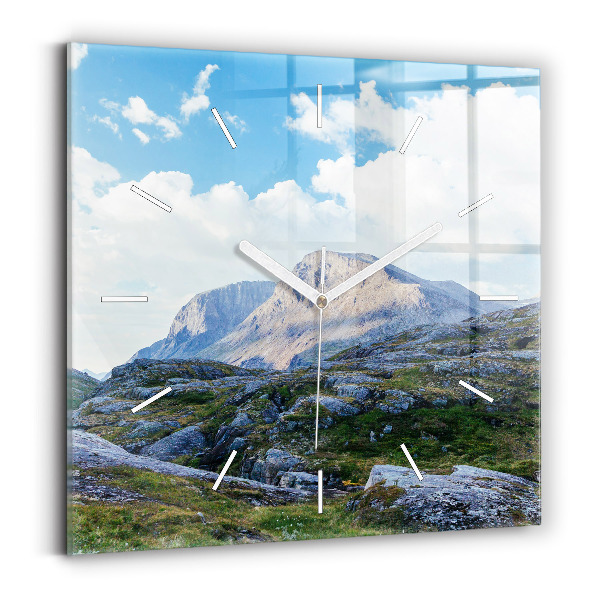 Square wall clock Rocky Landscape